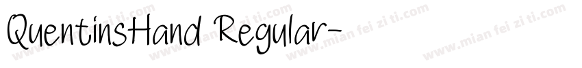 QuentinsHand Regular字体转换